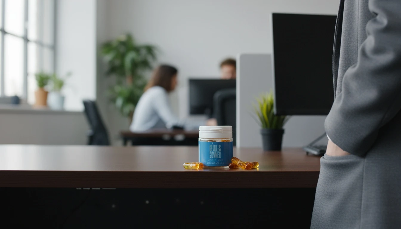 Boîte gélules CBD sommeil discrète professionnelle, sans fumée sans odeur, quotidien